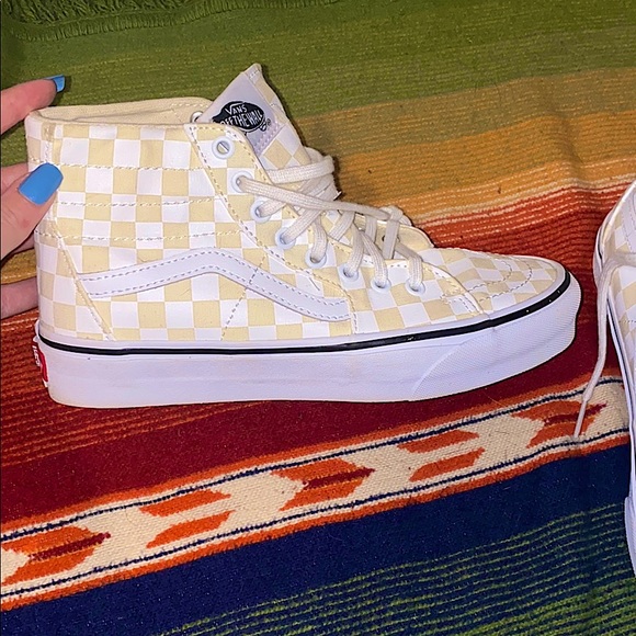 Yellow Checkered Vans - Picture 2 of 2